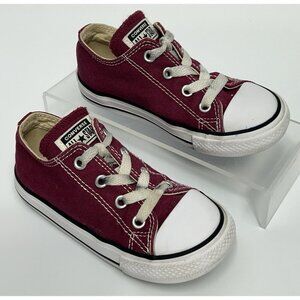 Converse Chuck Taylor All Star Ox Youth Shoes Size 8 Kid Maroon Burgundy 748596F